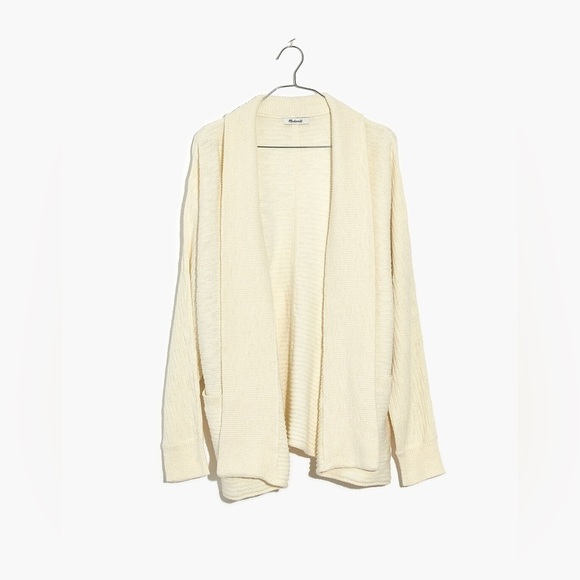 Madewell Harbor Cardigan Alpaca Wool Blend Sweater Antique Cream Size XXL NWT - Picture 4 of 9
